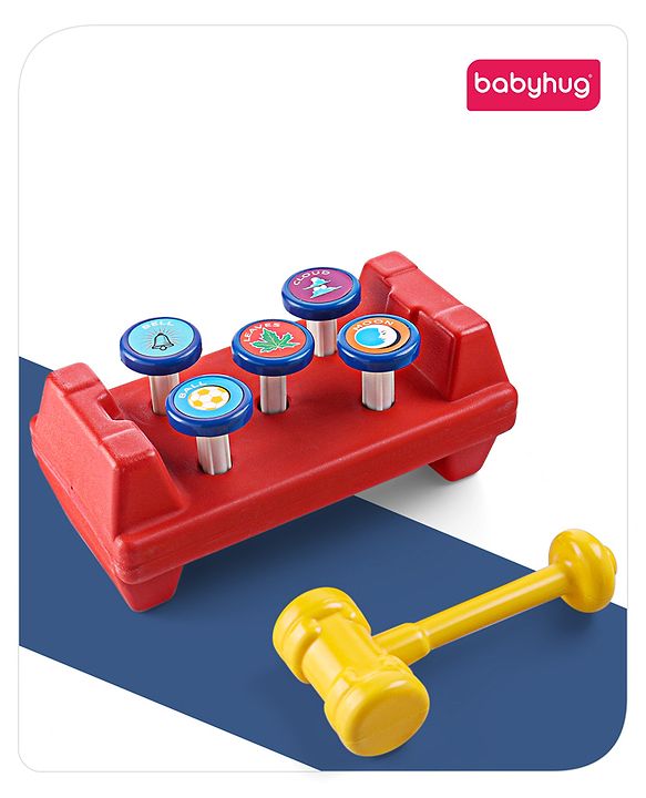 Babyhug Mini Activity Bench Hammer Toy - Multicolour