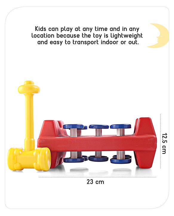 Babyhug Mini Activity Bench Hammer Toy - Multicolour