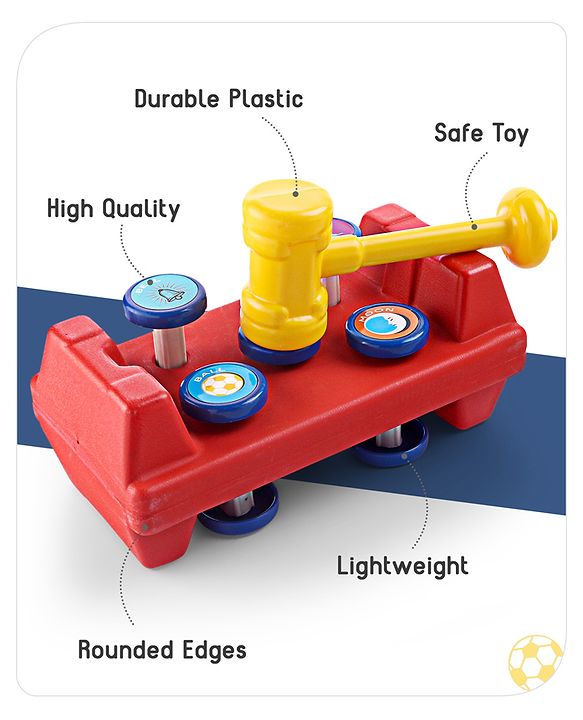 Babyhug Mini Activity Bench Hammer Toy - Multicolour