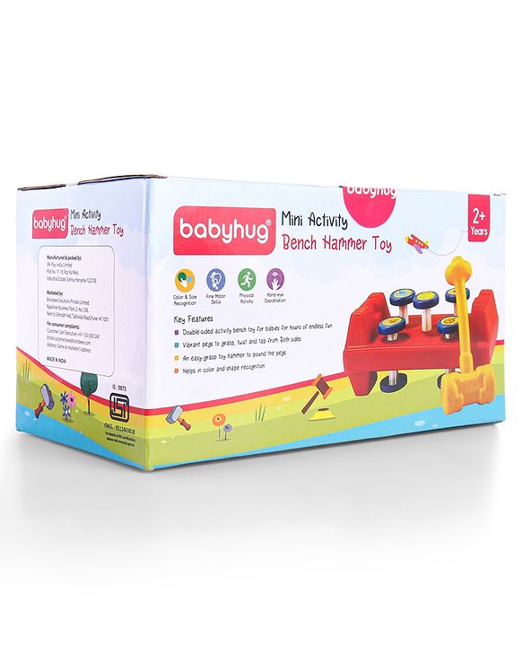 Babyhug Mini Activity Bench Hammer Toy - Multicolour