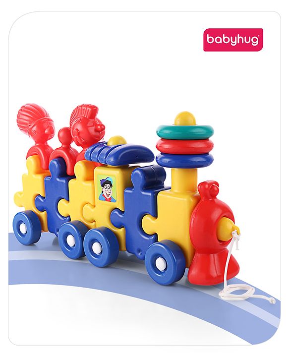 Babyhug My First Pull Along Linker Train - Multicolour