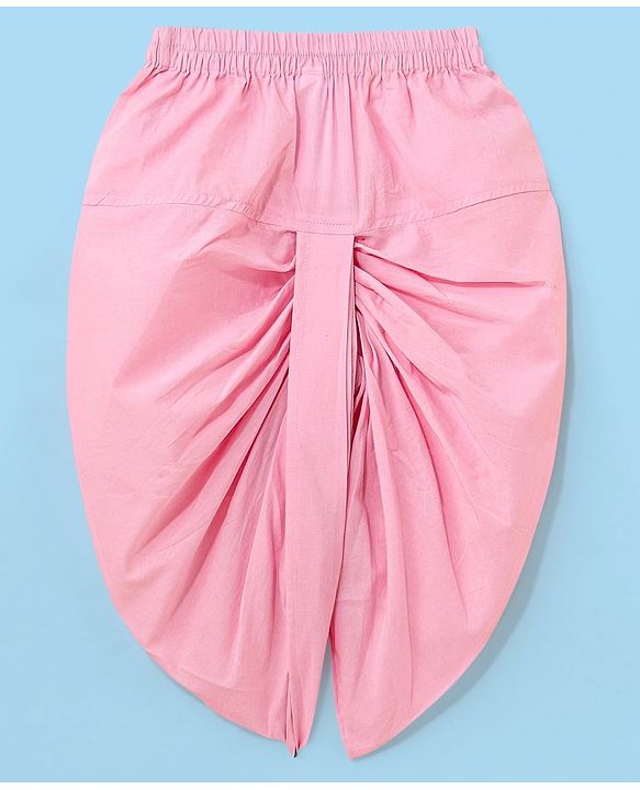Babyhug 100% Cotton Kurta With Dhoti Embroidery Design - Pink