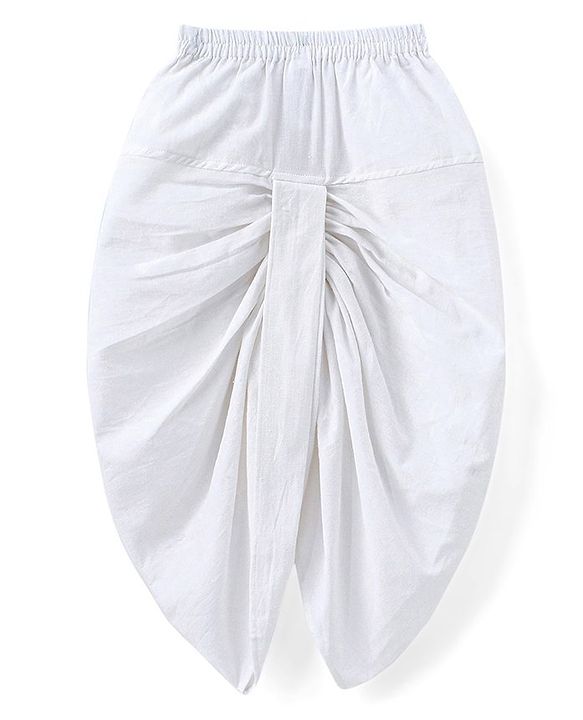 Babyhug 100% Cambric Full Sleeve Printed Kurta With Solid Dhoti Set - Blue & White