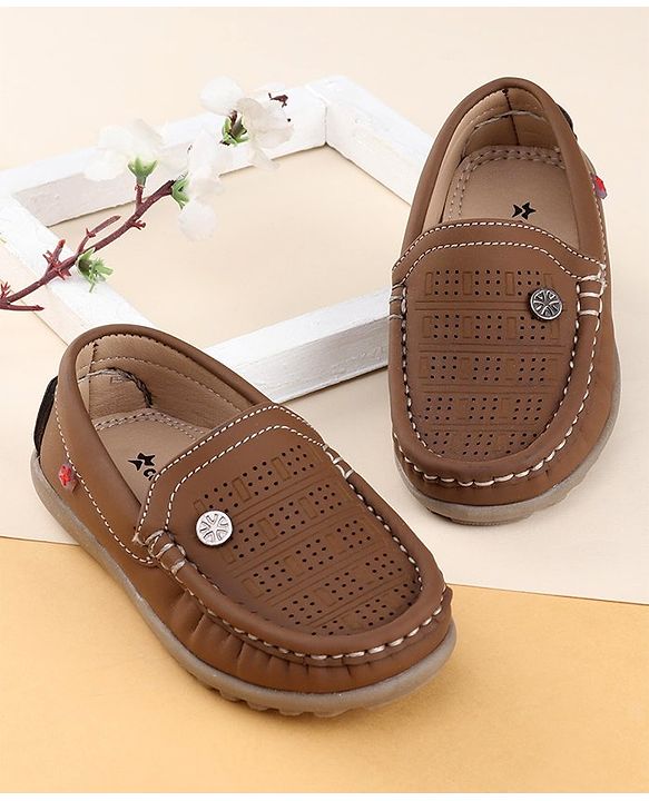 Cute Walk by Babyhug Slip On Formal Shoes - Brown