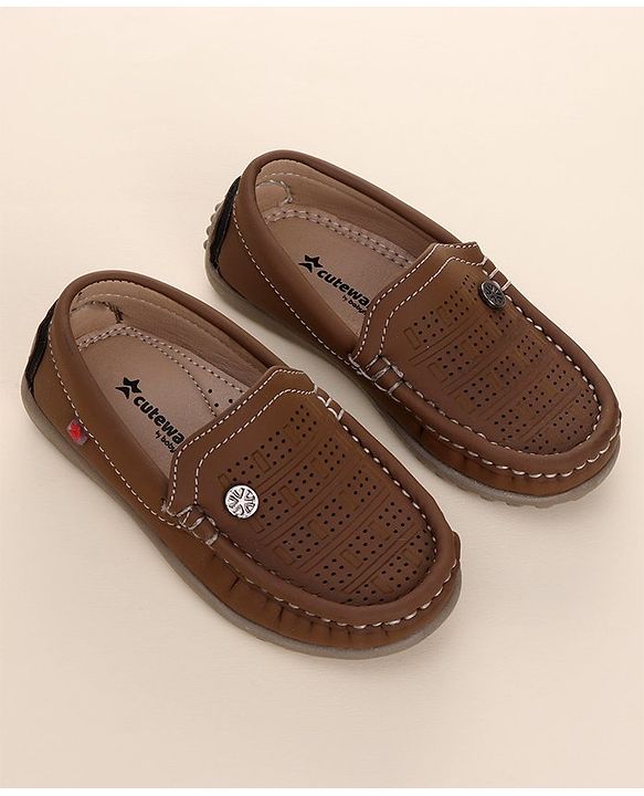 Cute Walk by Babyhug Slip On Formal Shoes - Brown