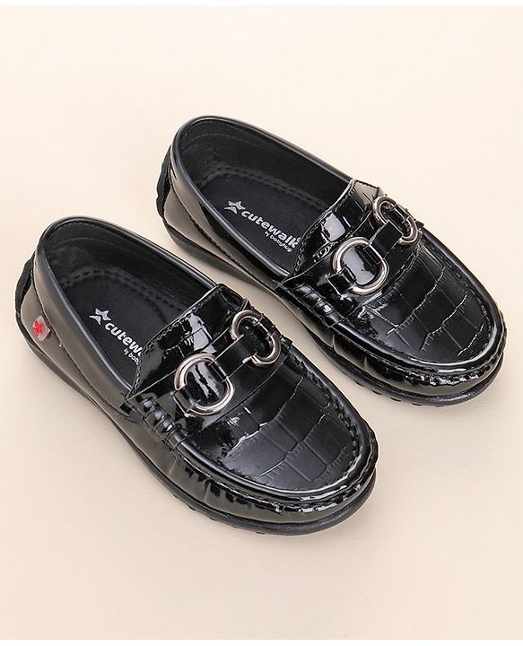 Cute Walk by Babyhug Slip On Party Wear Shoes - Black