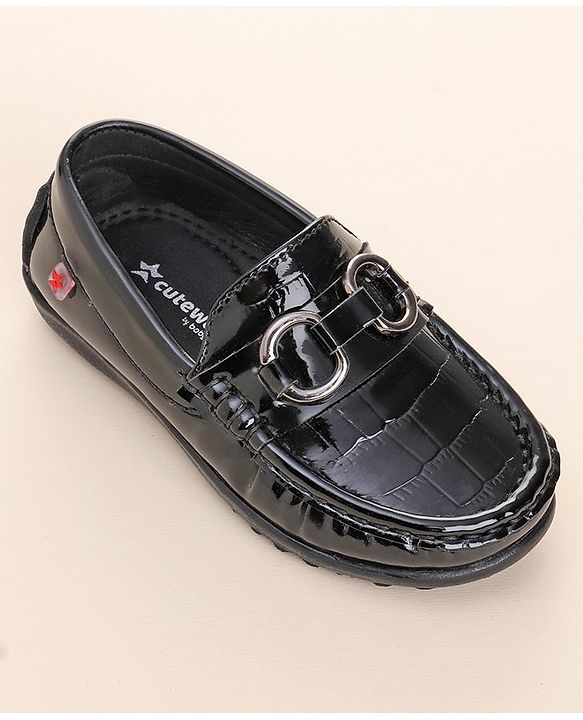 Cute Walk by Babyhug Slip On Party Wear Shoes - Black