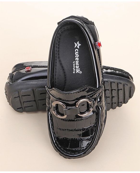 Cute Walk by Babyhug Slip On Party Wear Shoes - Black