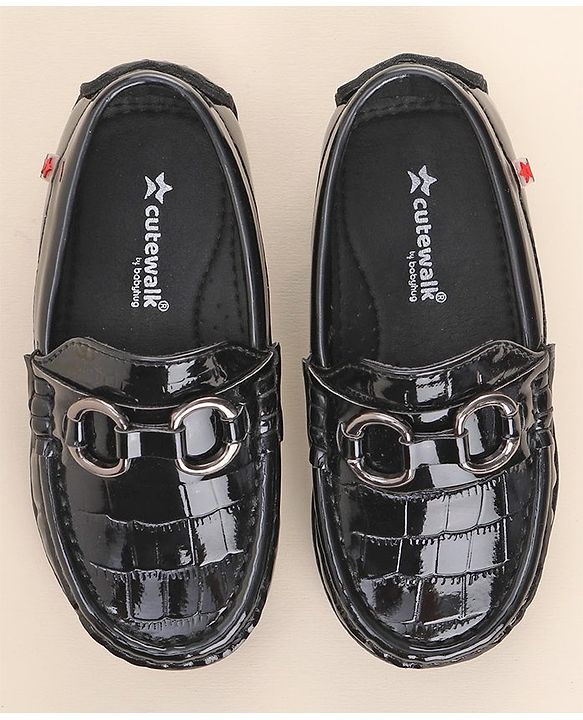 Cute Walk by Babyhug Slip On Party Wear Shoes - Black