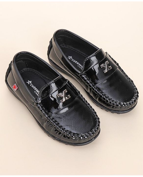 Cute Walk by Babyhug Slip On Party Wear Shoes - Black