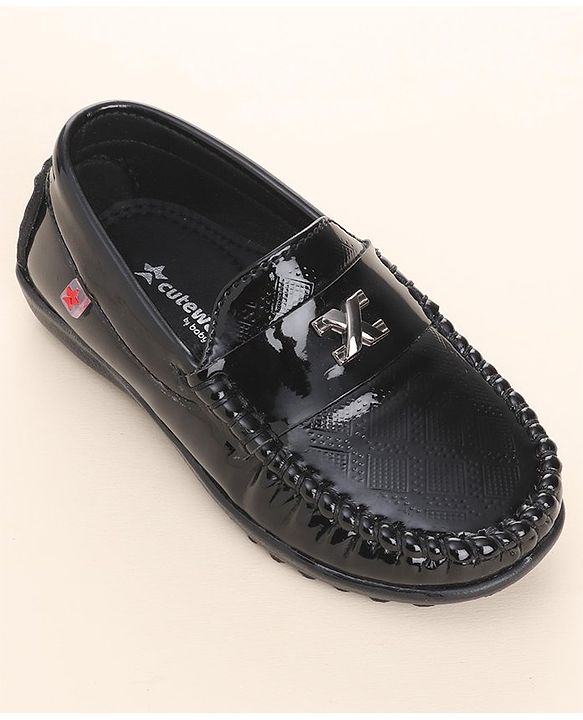 Cute Walk by Babyhug Slip On Party Wear Shoes - Black