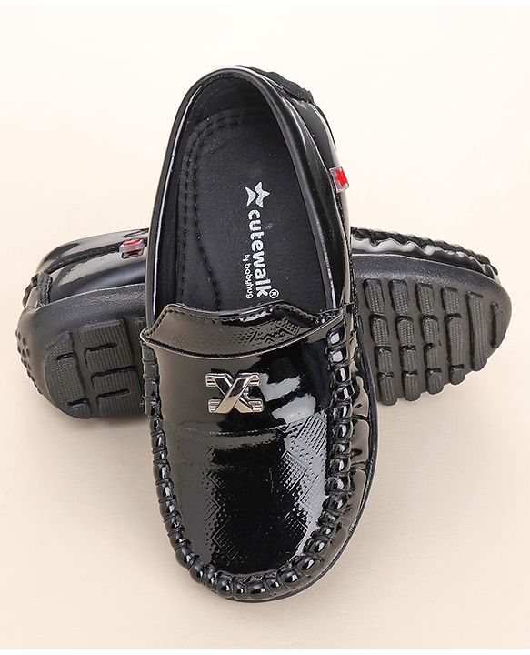 Cute Walk by Babyhug Slip On Party Wear Shoes - Black
