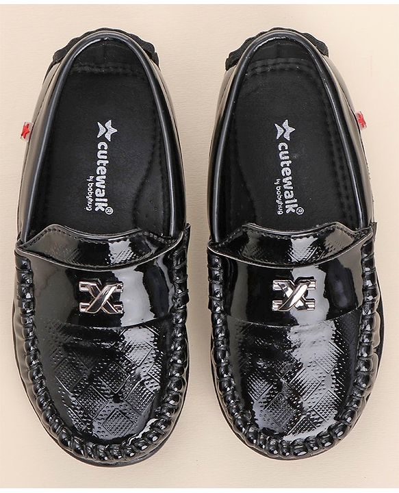 Cute Walk by Babyhug Slip On Party Wear Shoes - Black