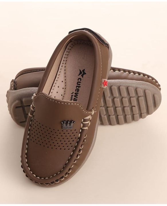 Cute Walk by Babyhug Slip on Formal Loafer Shoes - Brown