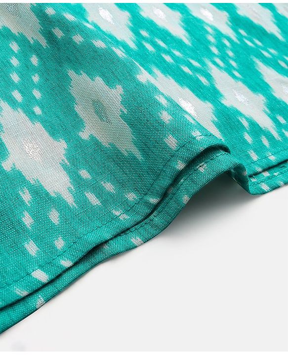 Babyhug Woven Full Sleeves Kurta & Dhoti Set Printed - Blue