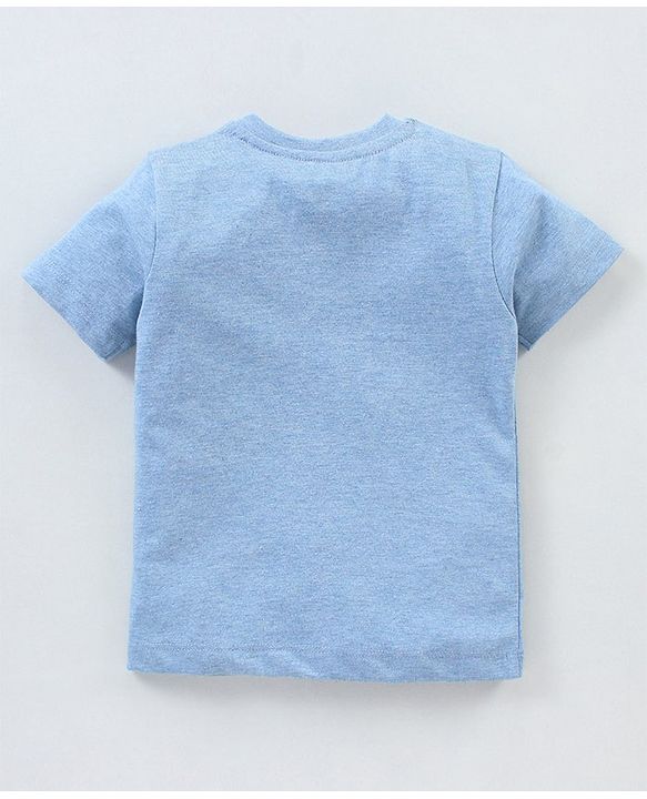 Babyhug Cotton Half Sleeves Superman Logo Print T-Shirt - Blue