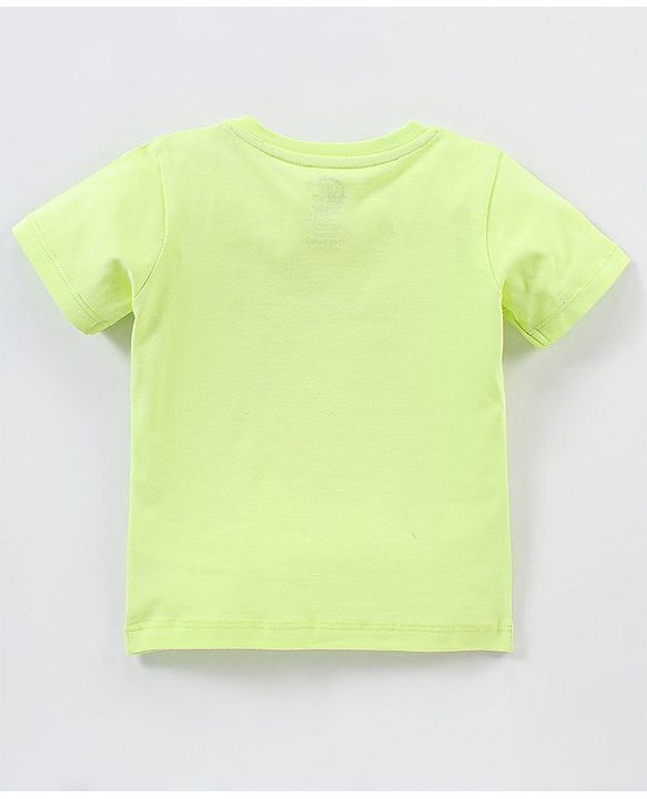 Babyhug Cotton Half Sleeves T-Shirt Tom & Jerry Print - Lime Green