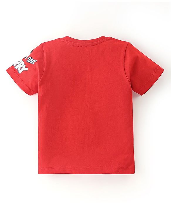 Babyhug Cotton Half Sleeves T-Shirt Tom and Jerry Print - Red