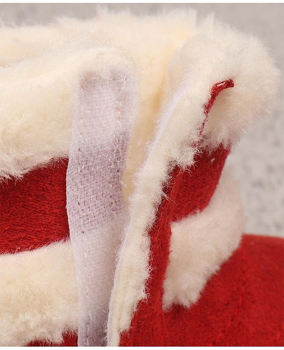 Cute Walk by Babyhug Booties with Velcro Closure - Red