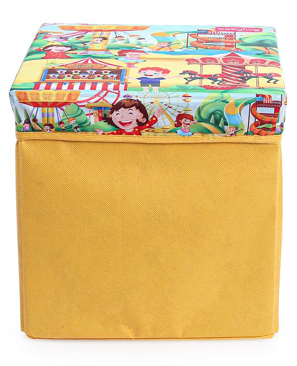 Babyhug  Foldable Storage Box With Lid Theme Park - Yellow