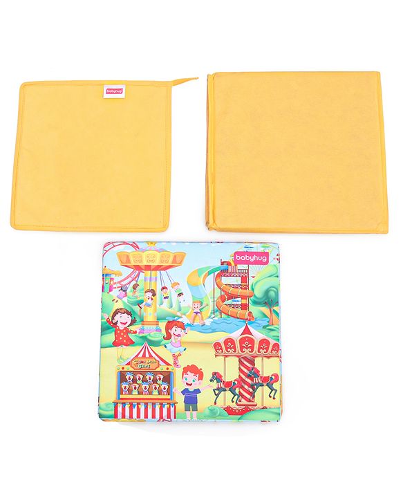 Babyhug  Foldable Storage Box With Lid Theme Park - Yellow