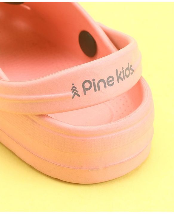 Pine Kids Clogs With Back Strap Shoes Applique- Yellow
