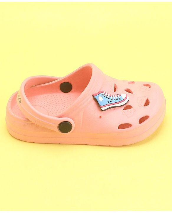 Pine Kids Clogs With Back Strap Shoes Applique- Yellow