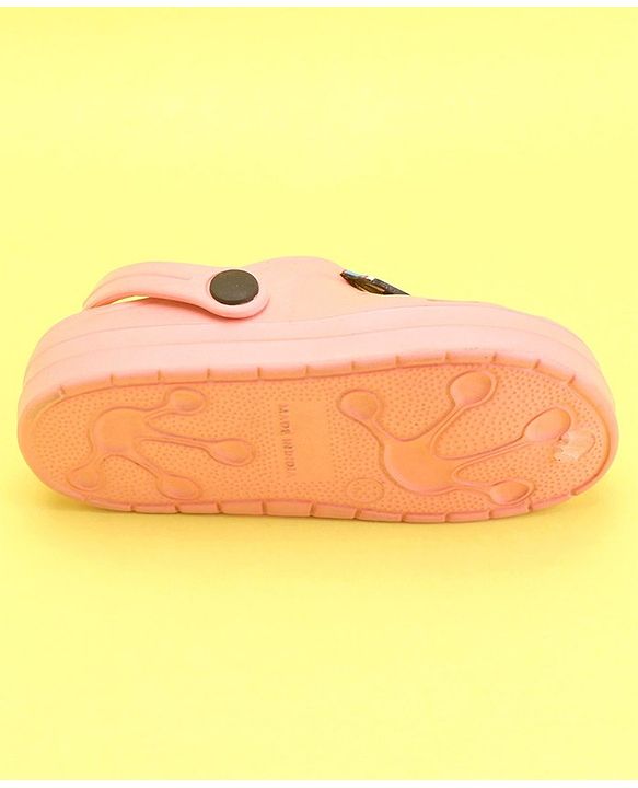 Pine Kids Clogs With Back Strap Shoes Applique- Yellow
