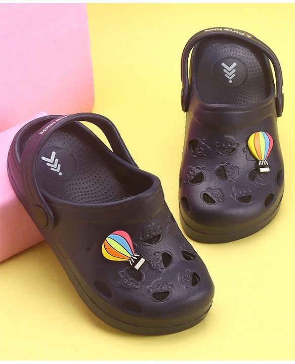 Pine Kids Clogs with Back Strap Hot Air Balloon Patch - Light Green