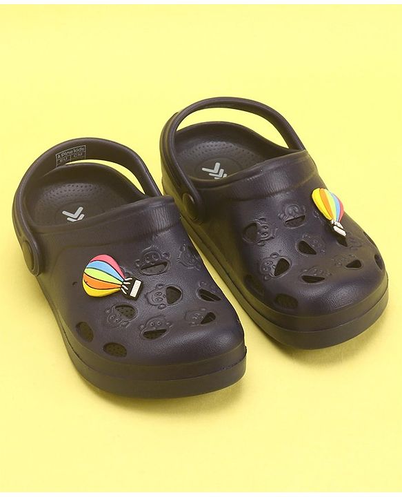 Pine Kids Clogs with Back Strap Hot Air Balloon Patch - Light Green