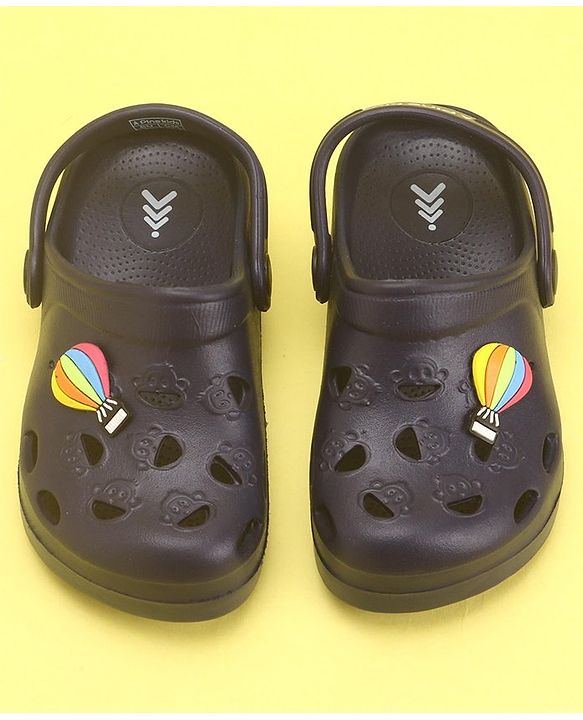 Pine Kids Clogs with Back Strap Hot Air Balloon Patch - Light Green
