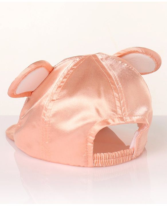 Babyhug Cotton Minnie Embroidered Disney Baseball Cap Pink - Circumference 44 cm