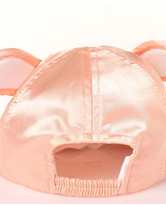 Babyhug Cotton Minnie Embroidered Disney Baseball Cap Pink - Circumference 44 cm