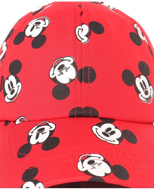 Babyhug Cotton Disney Mickey Mouse Printed Red Pro - Diameter 14cm