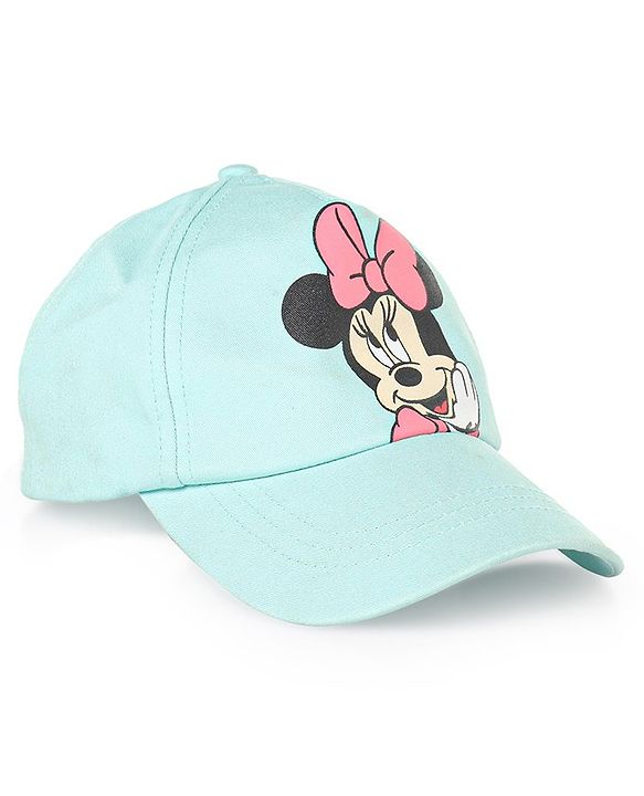 Babyhug Cotton Disney Minnie Mouse Print Baseball Cap Mint Green - Circmference 53 cm