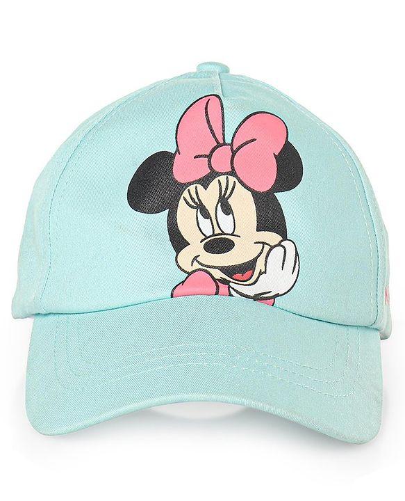 Babyhug Cotton Disney Minnie Mouse Print Baseball Cap Mint Green - Circmference 53 cm