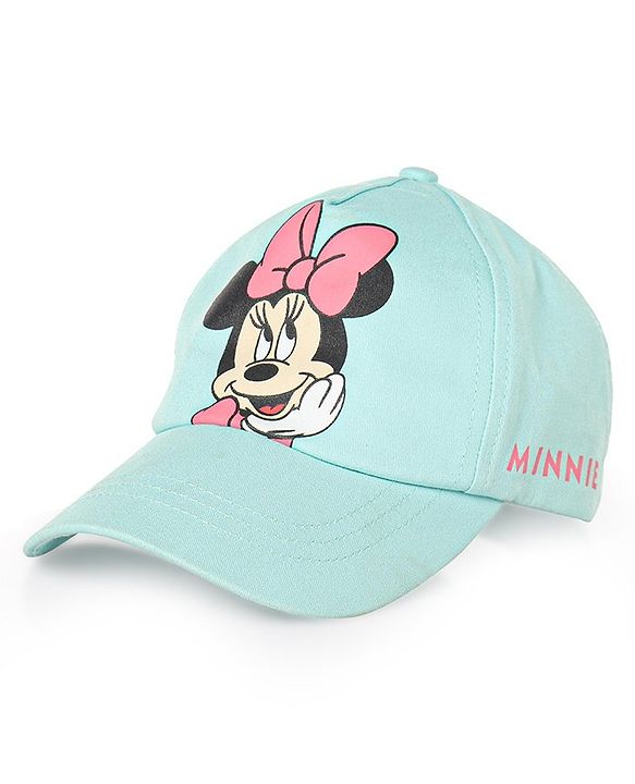 Babyhug Cotton Disney Minnie Mouse Print Baseball Cap Mint Green - Circmference 53 cm