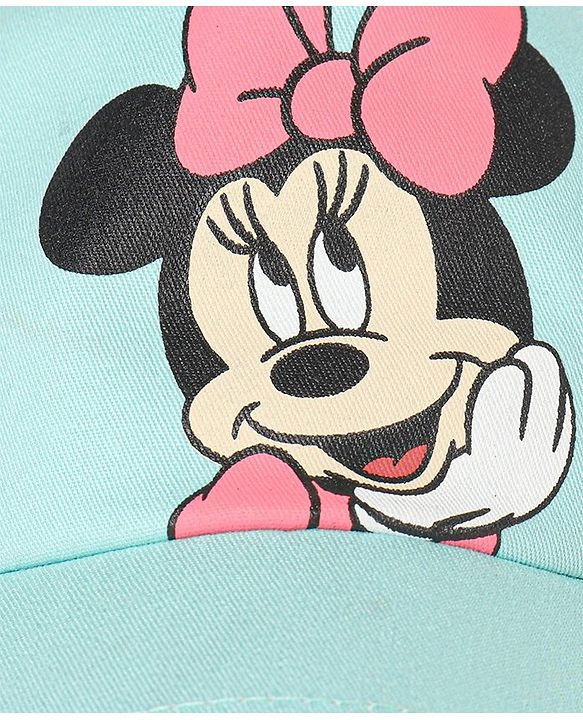 Babyhug Cotton Disney Minnie Mouse Print Baseball Cap Mint Green - Circmference 53 cm