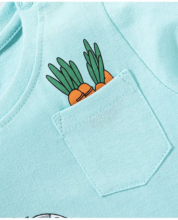 Babyhug Cotton half Sleeves T-Shirt Bunny Print - Light Blue