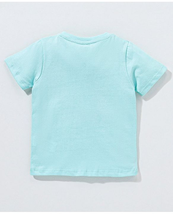 Babyhug Cotton half Sleeves T-Shirt Bunny Print - Light Blue