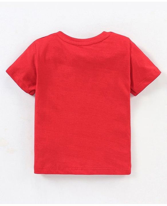 Babyhug Cotton Half Sleeves T-Shirt Mickey Mouse Besties Print Print - Red