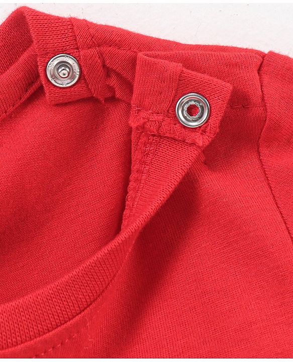 Babyhug Cotton Half Sleeves T-Shirt Mickey Mouse Besties Print Print - Red