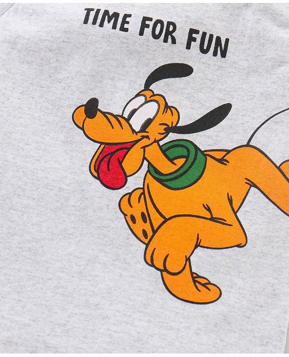 Babyhug 100% Cotton Sleeveless T-Shirt Goofy Print - White