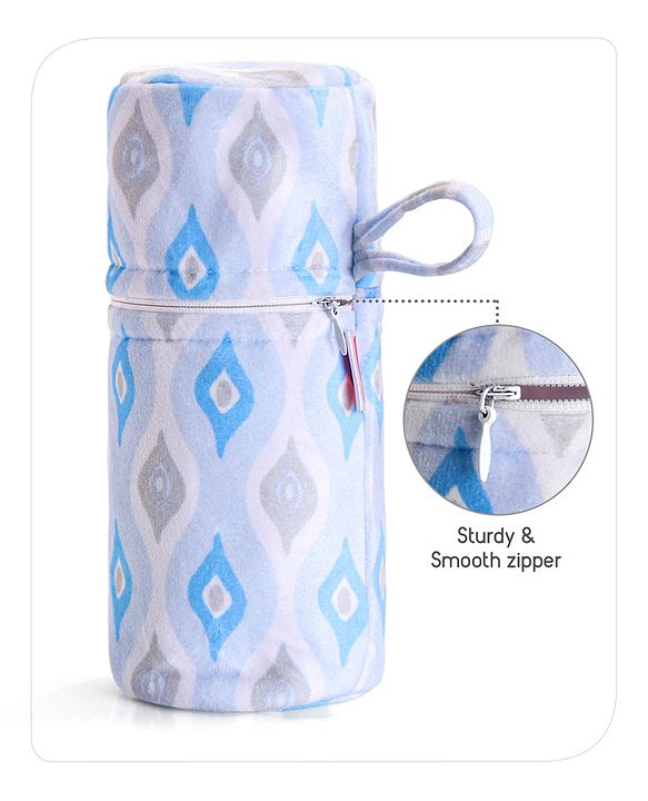 Babyhug Feeding Bottle Cover with Zip Star Print Pink - Fits Upto 280 ml Bottle