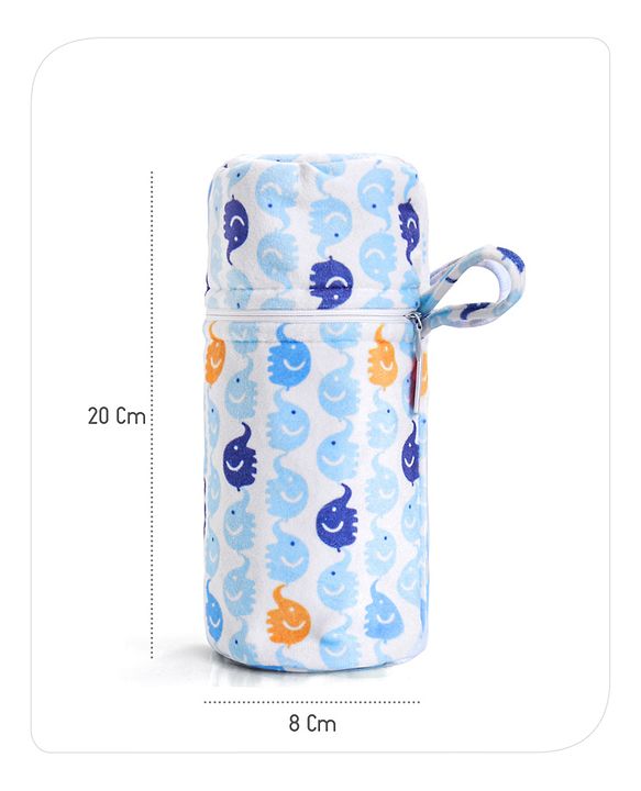 Babyhug Feeding Bottle Cover with Zip Star Print Pink - Fits Upto 280 ml Bottle