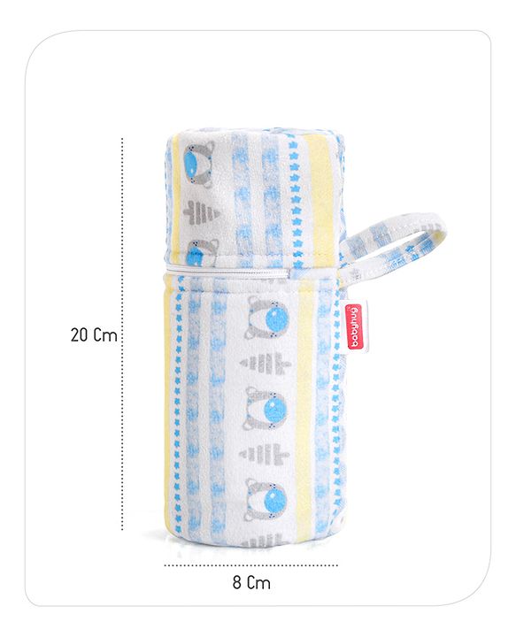 Babyhug Feeding Bottle Cover with Zip Star Print Pink - Fits Upto 280 ml Bottle