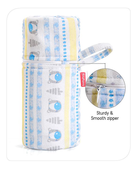 Babyhug Feeding Bottle Cover with Zip Star Print Pink - Fits Upto 280 ml Bottle