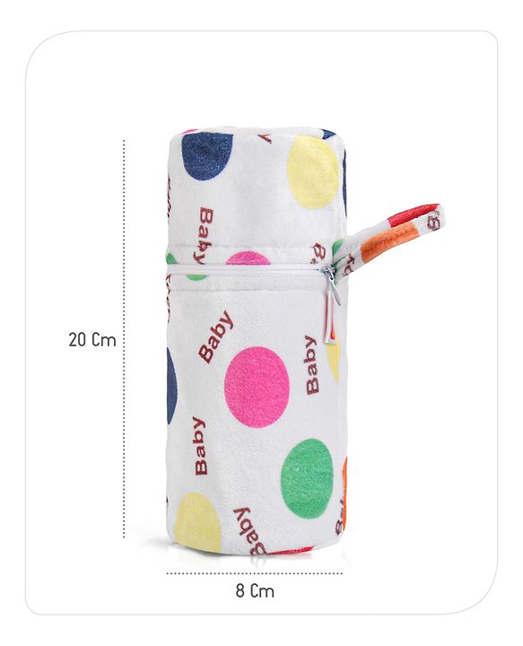 Babyhug Feeding Bottle Cover with Zip Star Print Pink - Fits Upto 280 ml Bottle