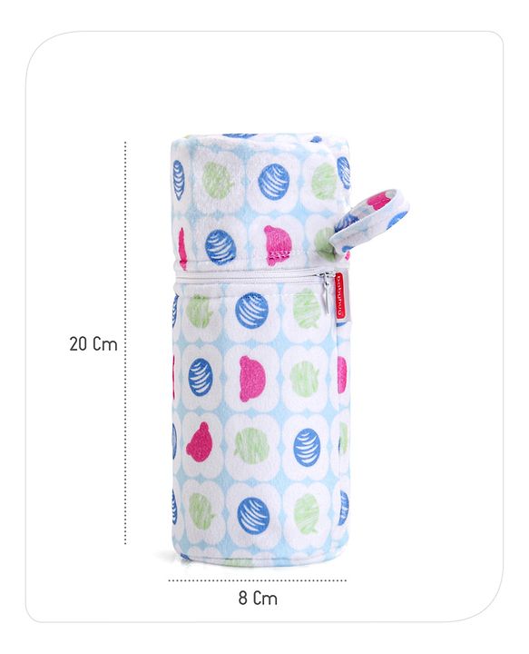 Babyhug Feeding Bottle Cover with Zip Star Print Pink - Fits Upto 280 ml Bottle