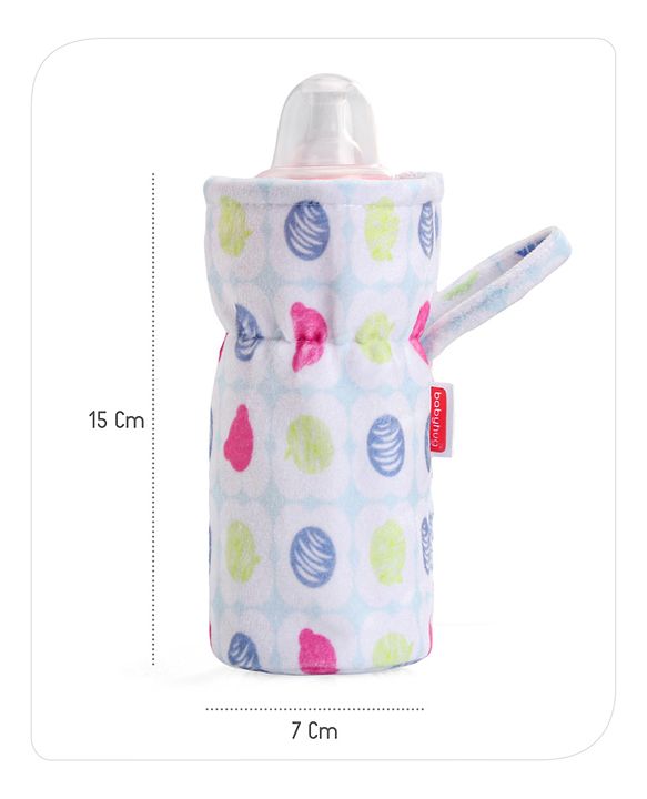 Babyhug Feeding Bottle Cover Star Print Pack of 2 Blue - Fits Upto 200 ml Bottle